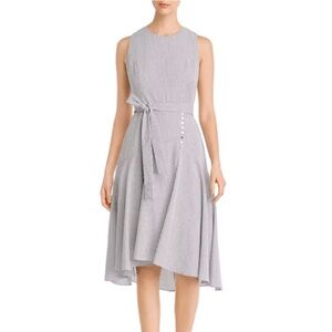 Calvin Klein Sleeveless Belted Midi Dress Calvin Klein Plus Size Dress Stripes